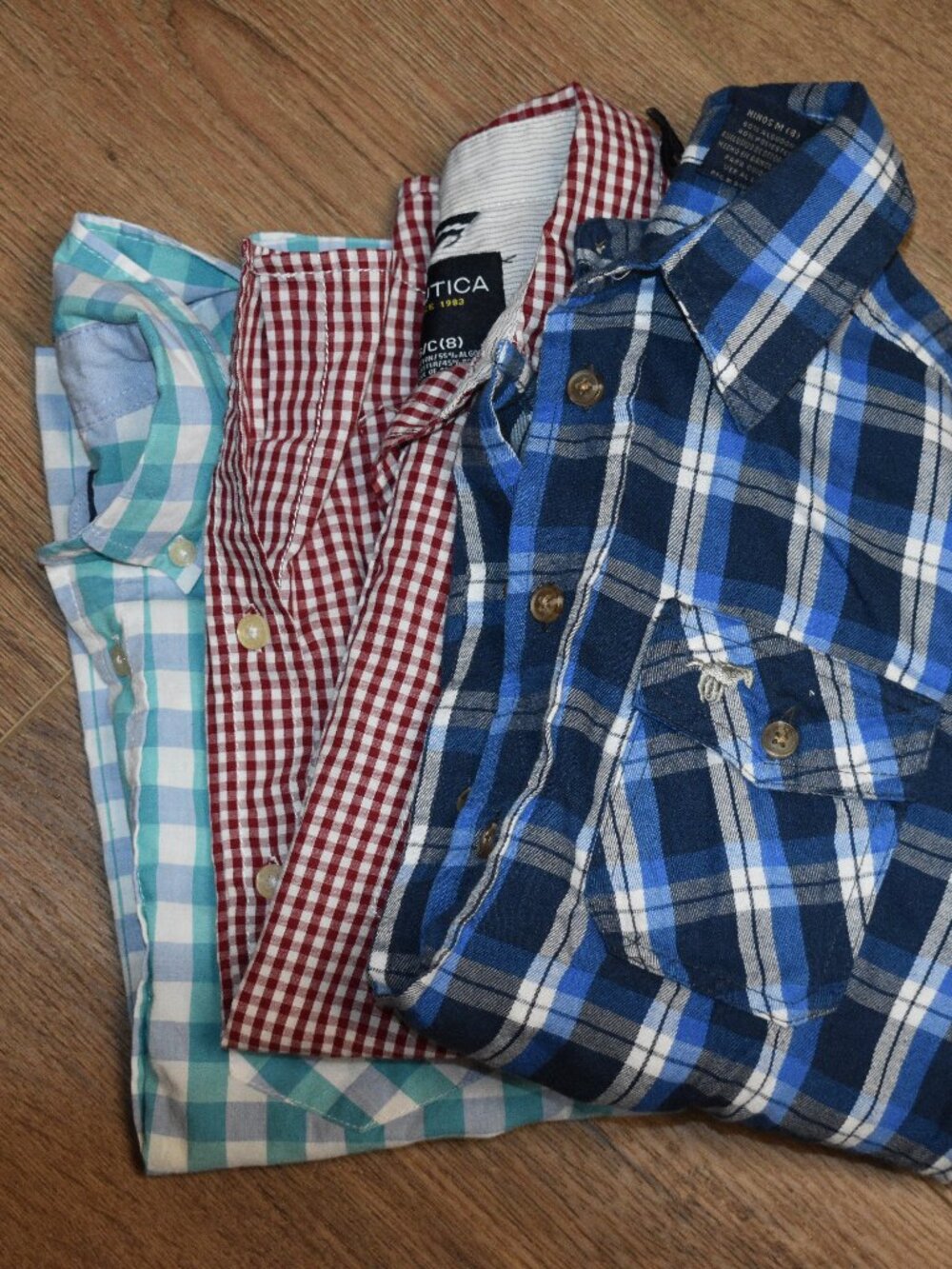 3 Boys long sleeve button up shirts